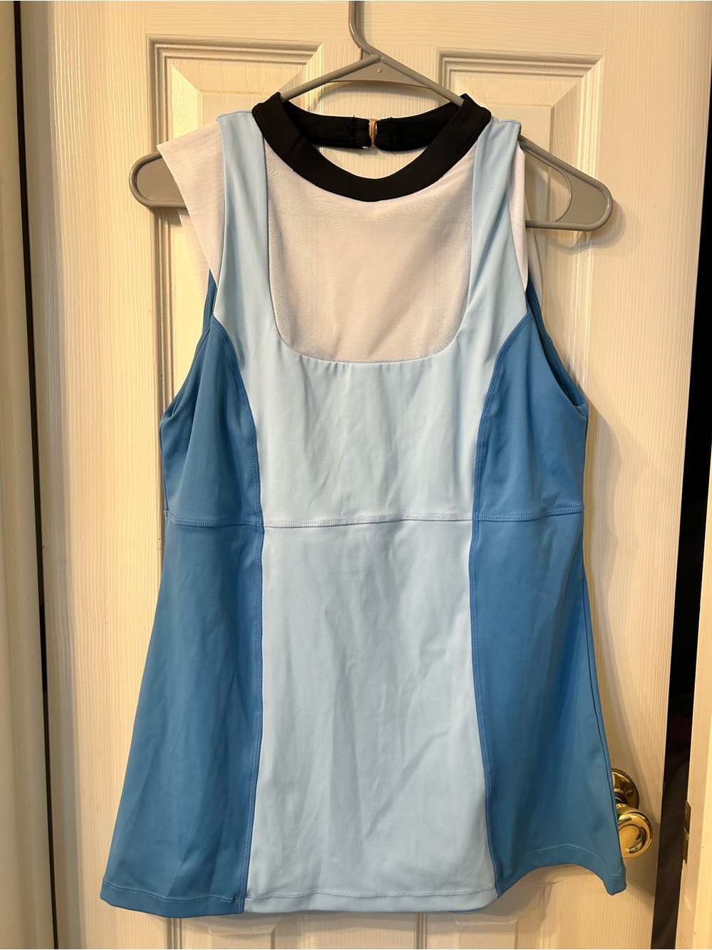 Crowned Athletics After Midnight Light Blue Colorblock Athletic Top